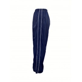 Y2K Loose Pants, Elastic Waist Casual Quick Dry Pants For Spring & Summer, Women's Clothing