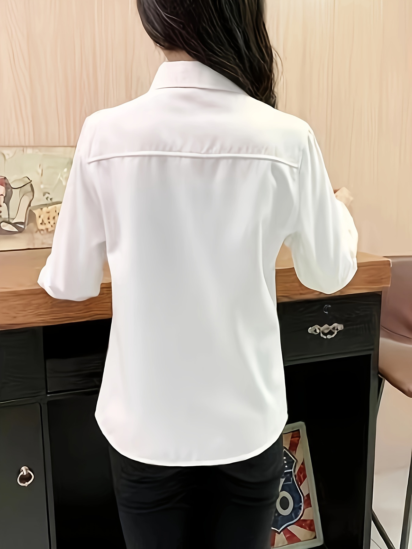 cute graphic simple t shirt casual thermal long sleeve t shirt womens clothing details 5