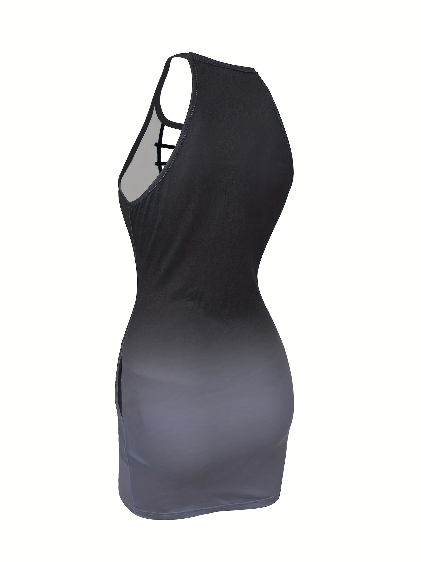 cutout gradient halter neck dress sexy bodycon dress for spring summer womens clothing details 0