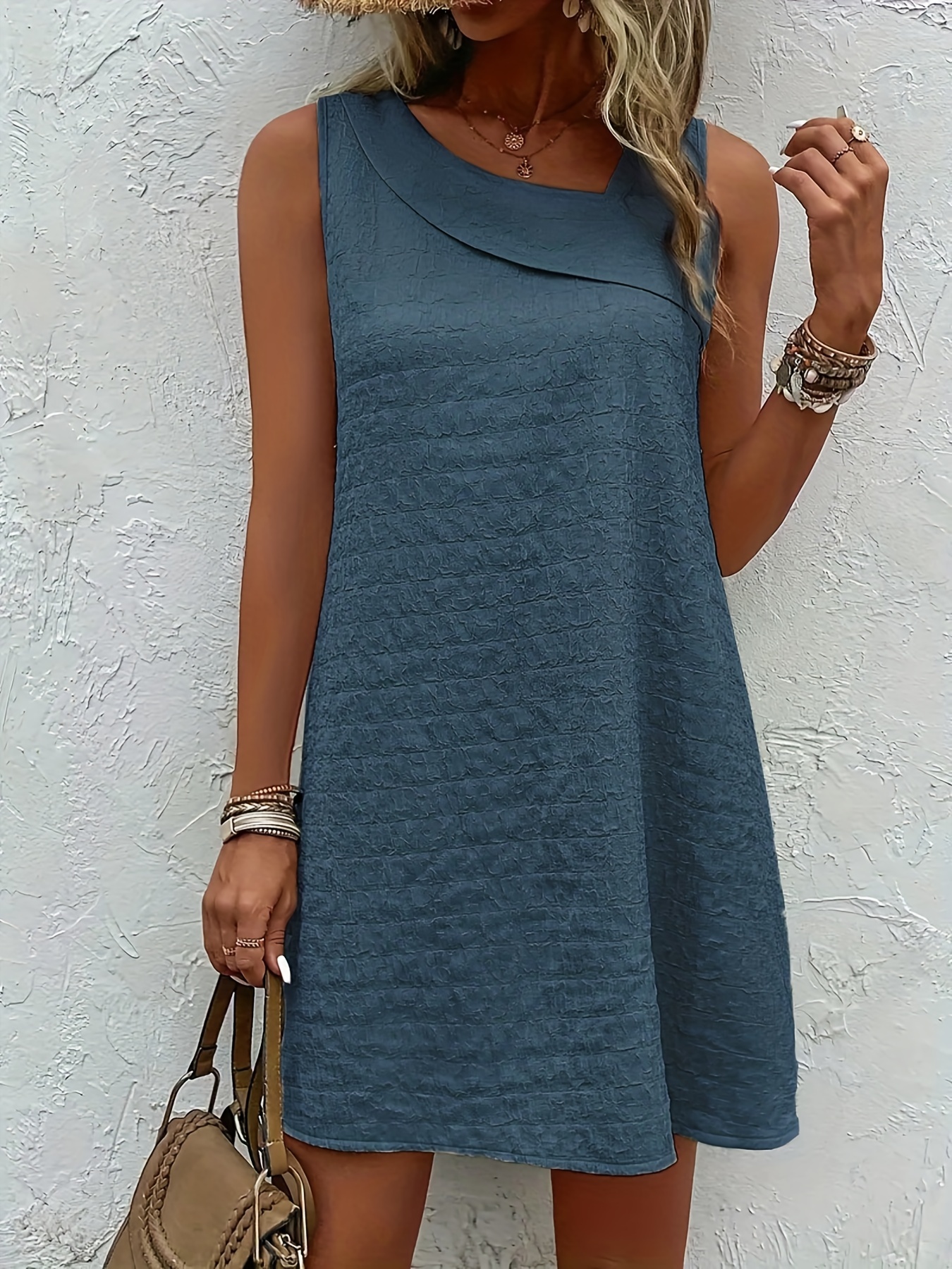 loose mini tank dress sleeveless casual dress for summer spring womens clothing details 121