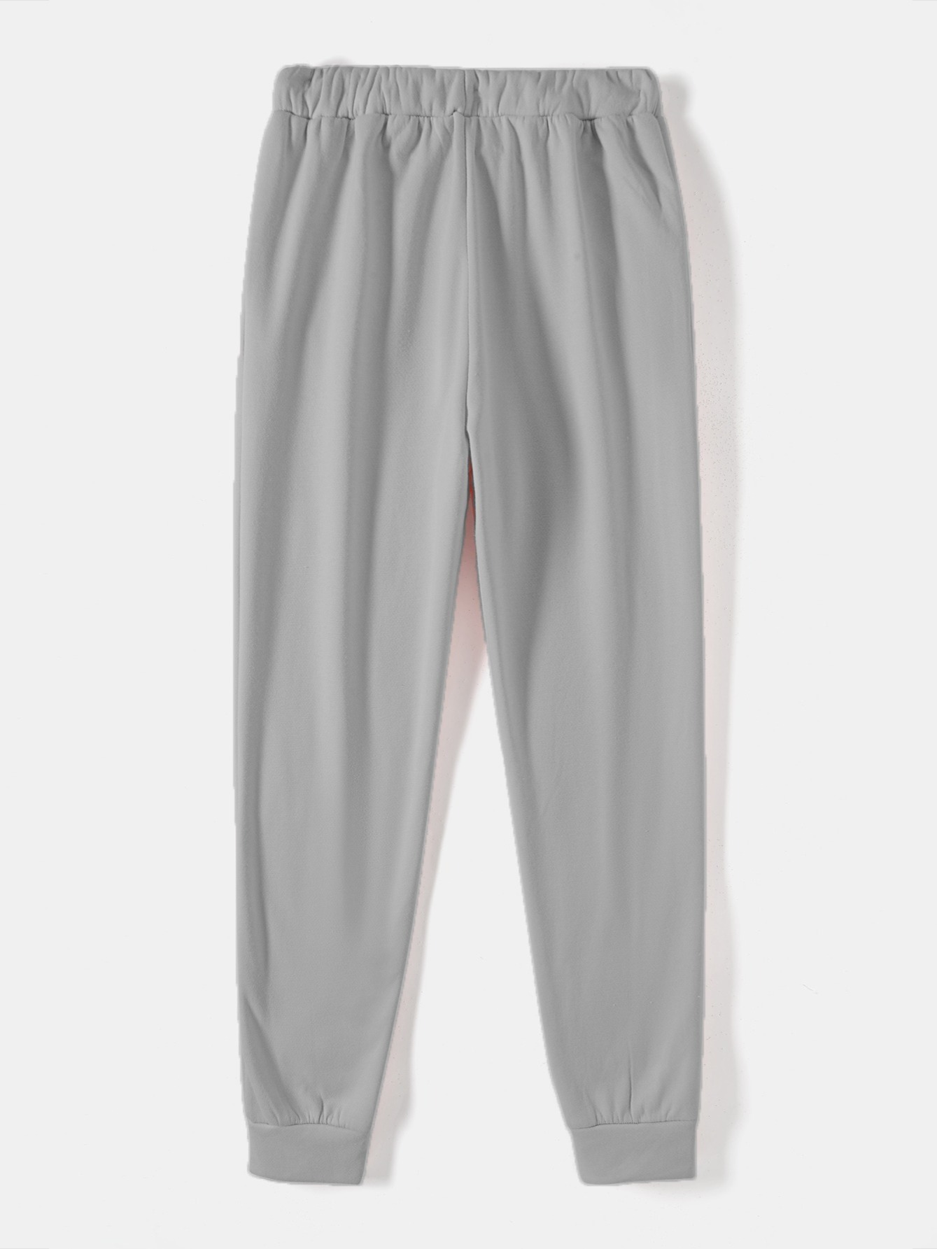 solid drawstring thermal sweatpants versatile loose comfy jogger pants womens clothing details 3