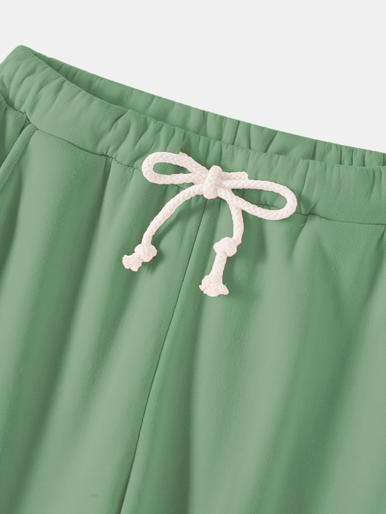 solid drawstring thermal sweatpants versatile loose comfy jogger pants womens clothing details 16