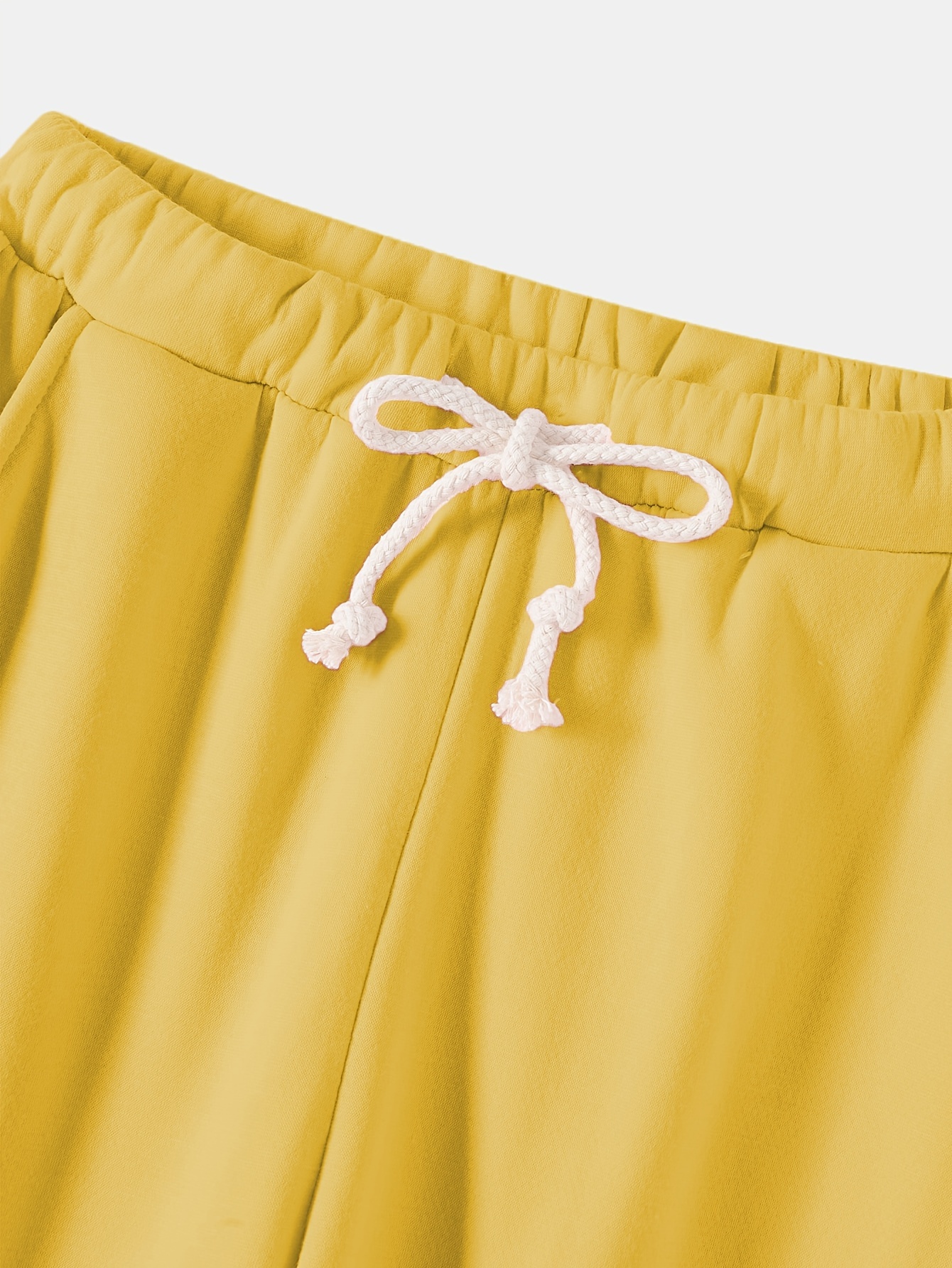 solid drawstring thermal sweatpants versatile loose comfy jogger pants womens clothing details 26