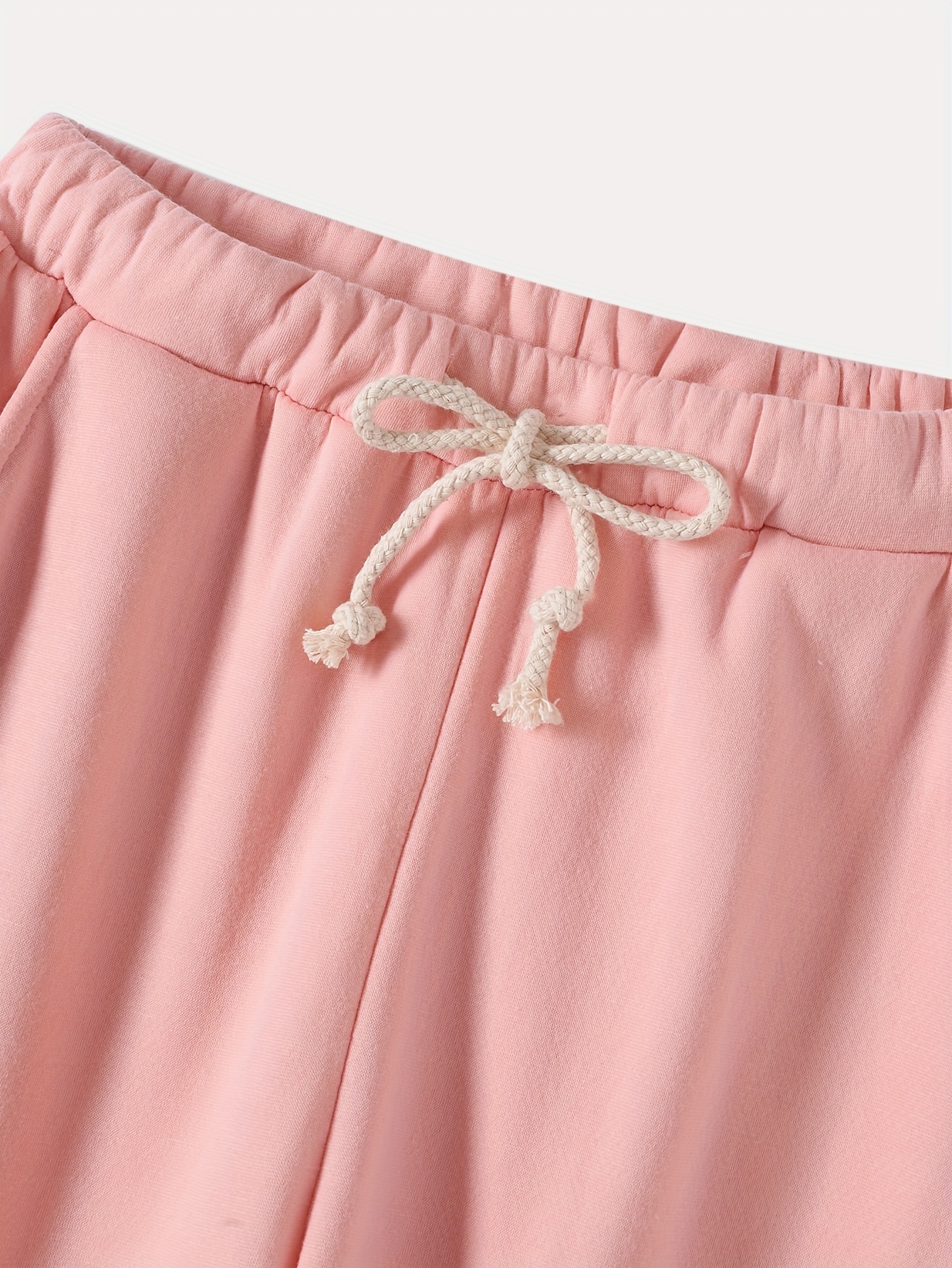 solid drawstring thermal sweatpants versatile loose comfy jogger pants womens clothing details 31