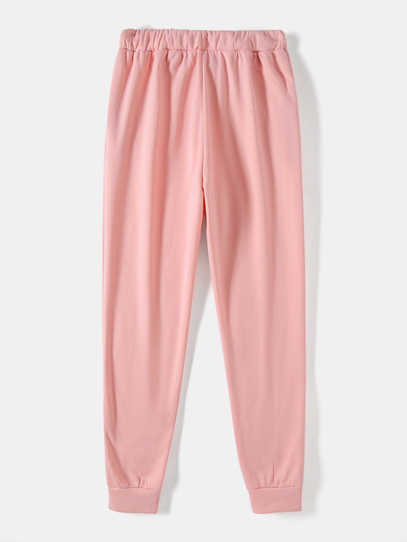 solid drawstring thermal sweatpants versatile loose comfy jogger pants womens clothing details 33