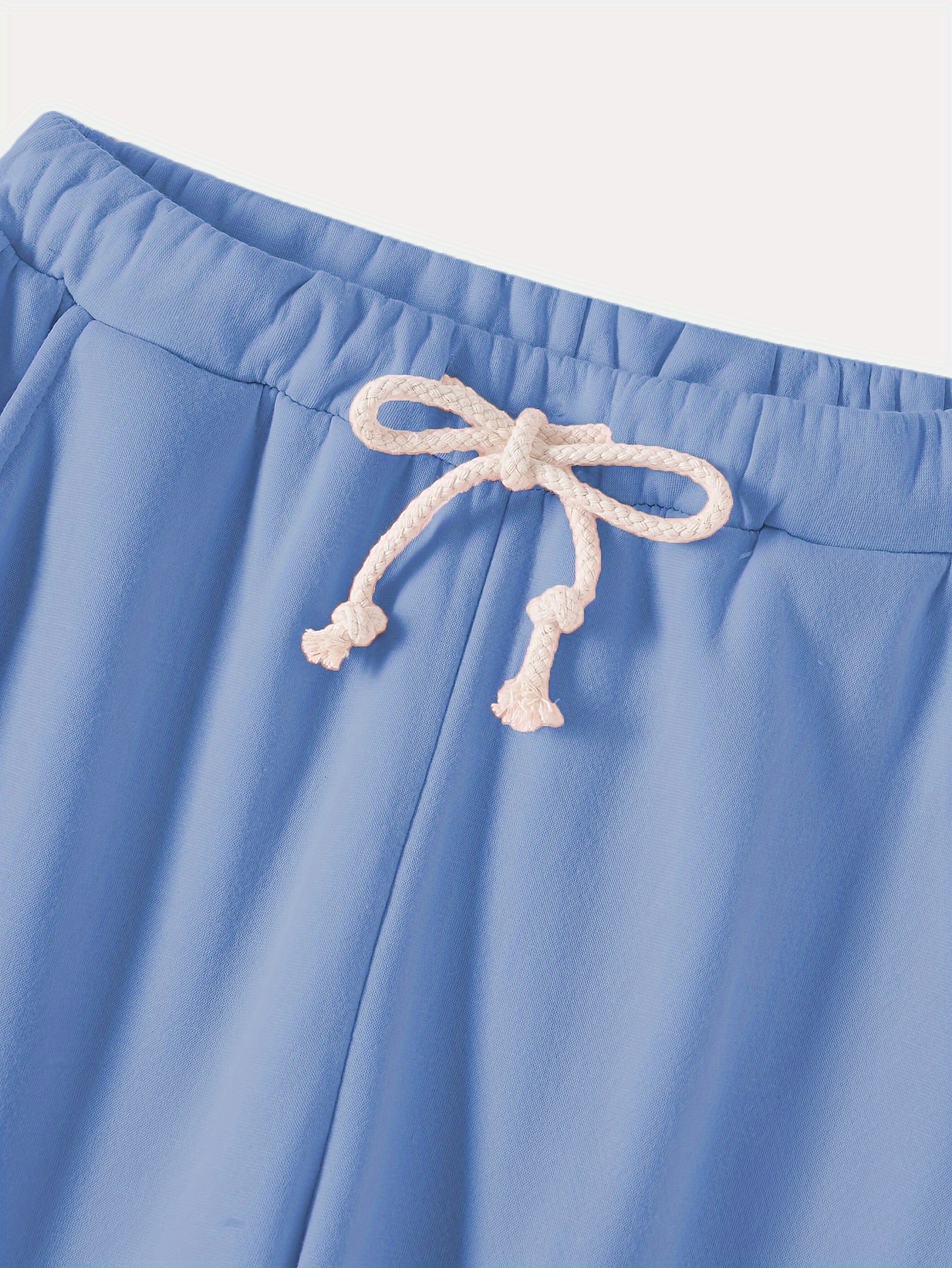 solid drawstring thermal sweatpants versatile loose comfy jogger pants womens clothing details 36