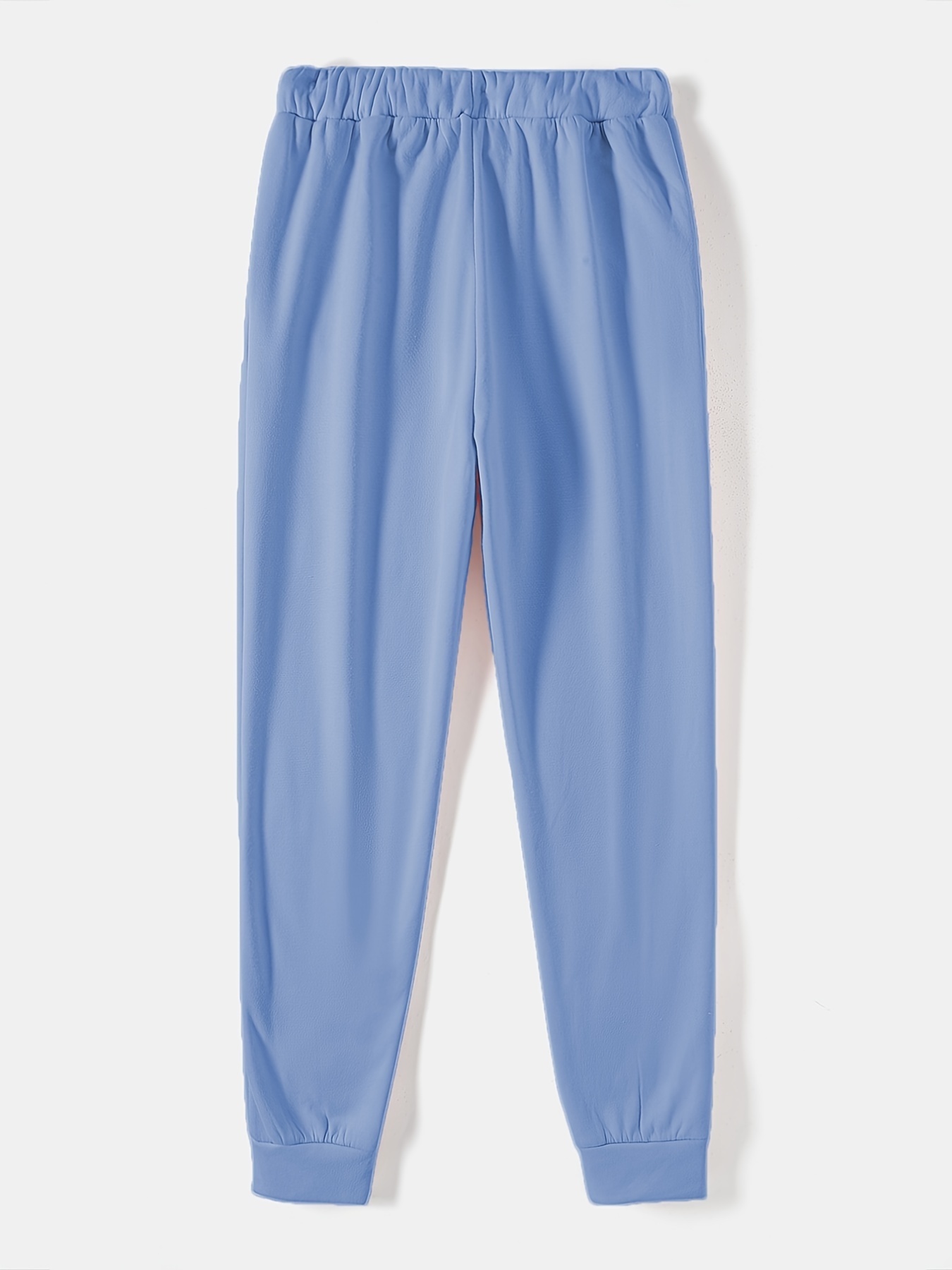 solid drawstring thermal sweatpants versatile loose comfy jogger pants womens clothing details 38