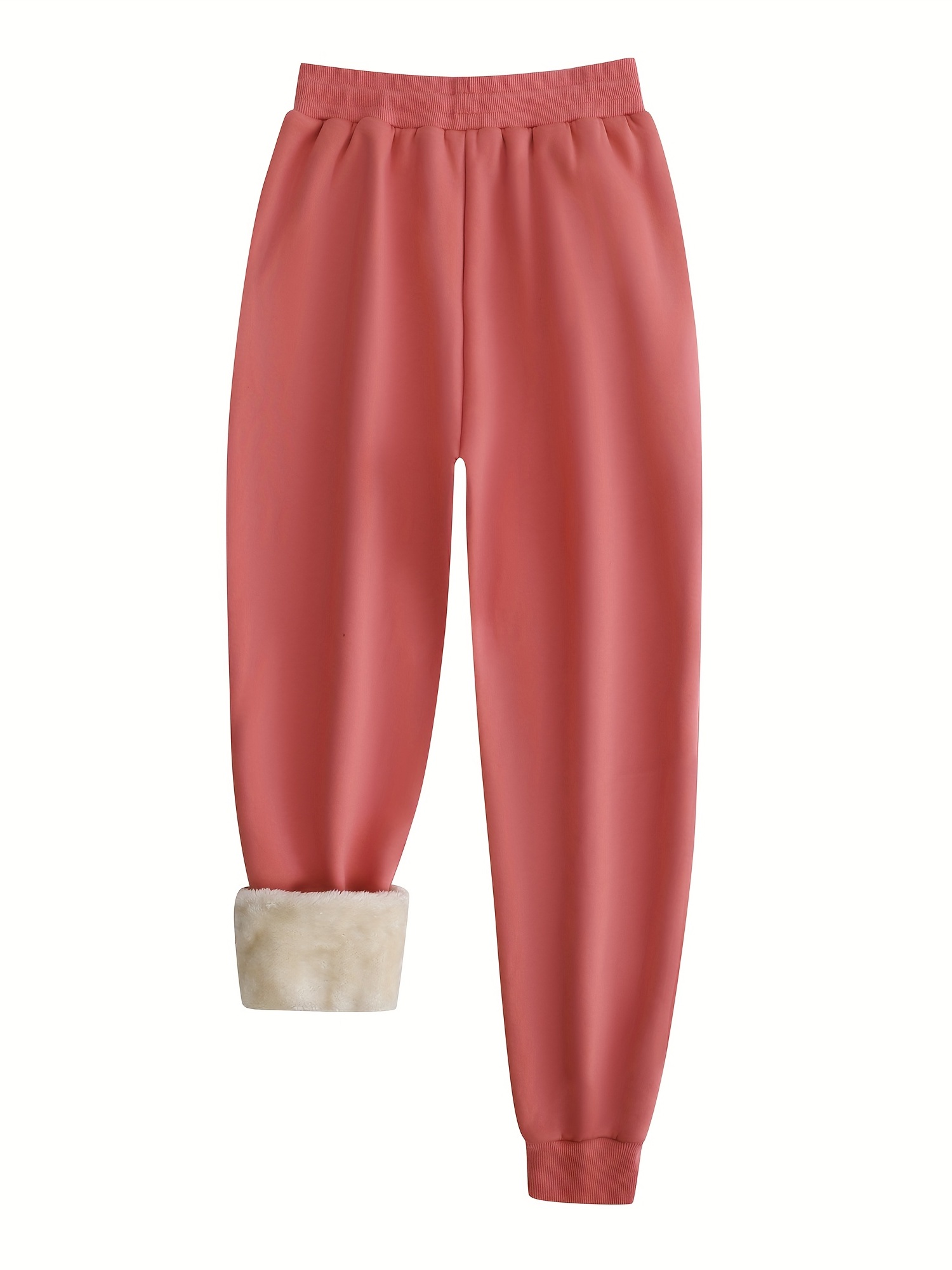 plush thermal pants, winter plush thermal pants casual drawstring pocket pants womens clothing details 9
