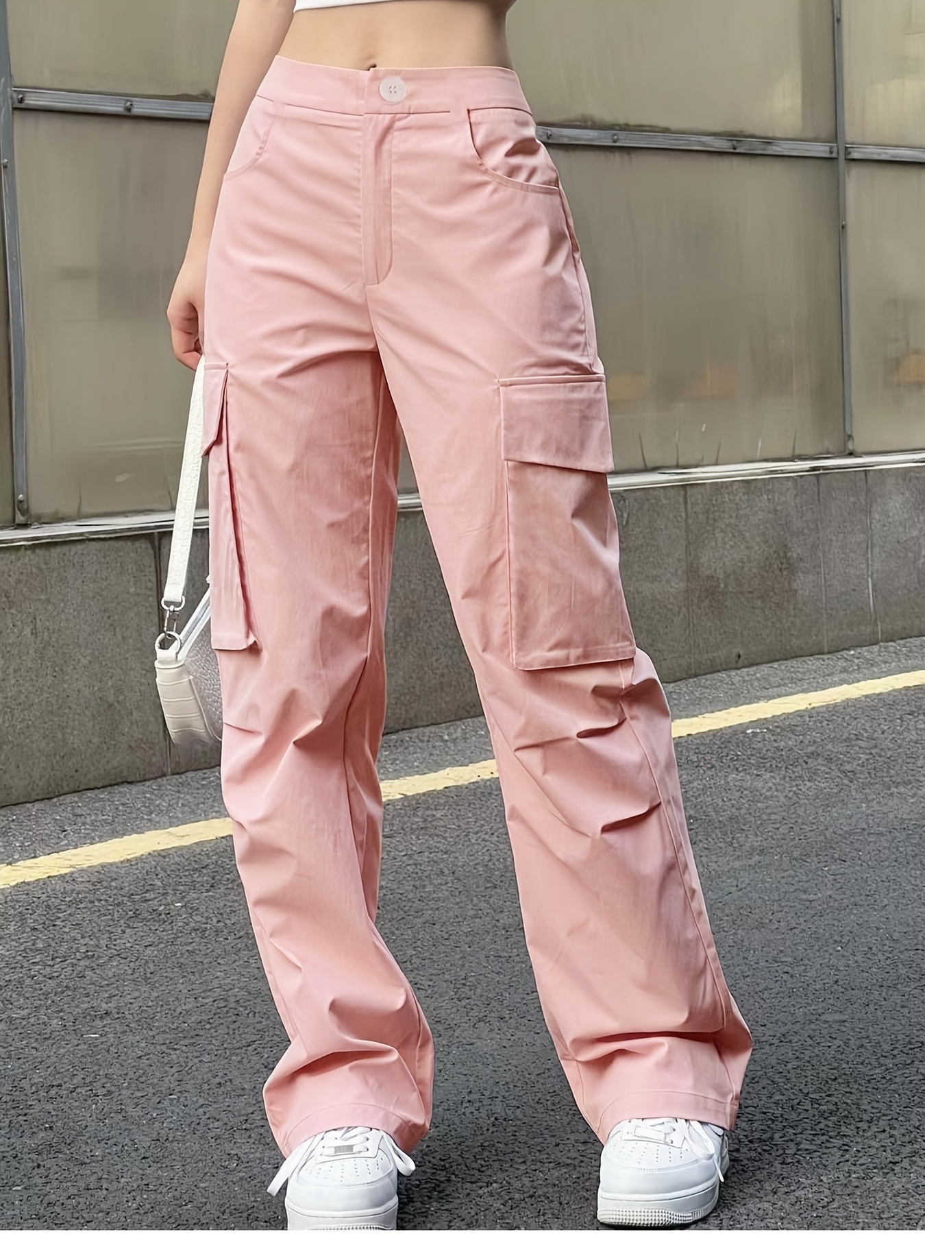 flap pockets cargo pants y2k pants for spring summer womens clothing details 9